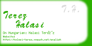 terez halasi business card